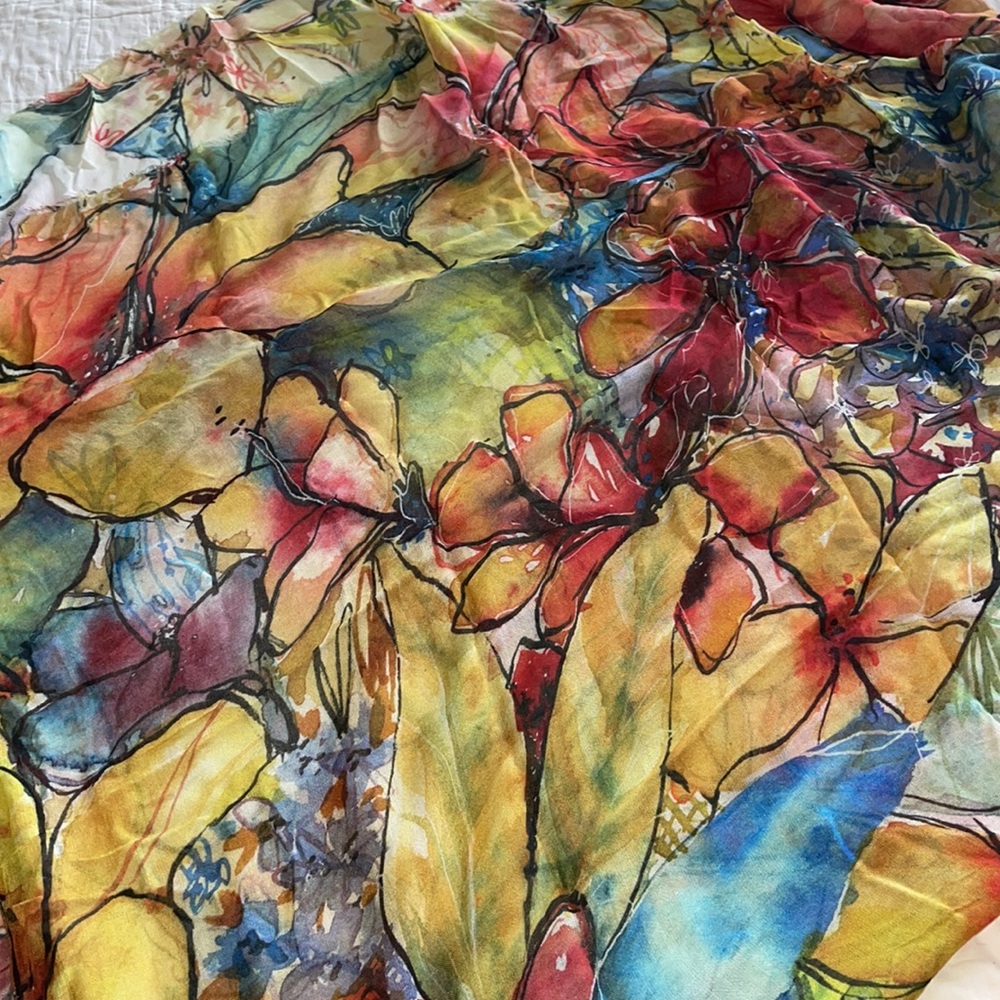 Rebekah Steen Goldfish Kiss Beautiful Things Scarf Sarong Pareo - Picture 15 of 16